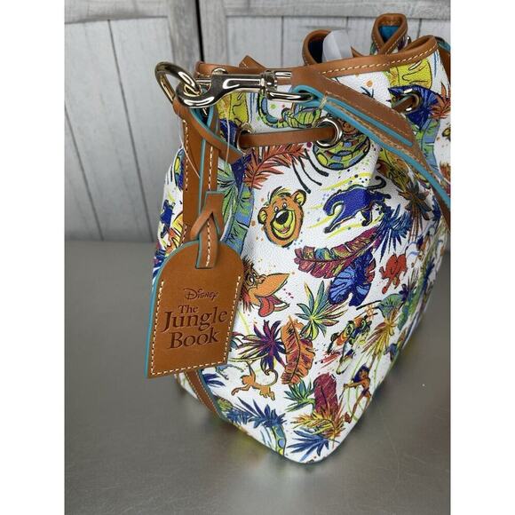 New! Disney Parks Dooney and Bourke The Jungle Book Drawstring Bucket Bag - Picture 2 of 6